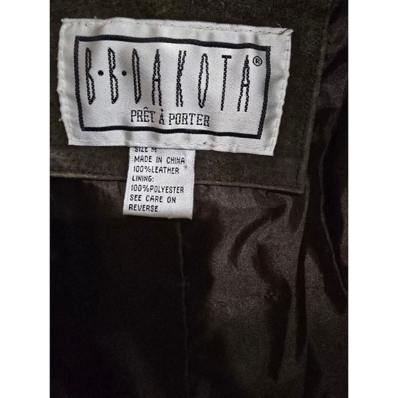 Women's B-B DAKOTA Brown Leather Jacket M - Picture 5 of 8